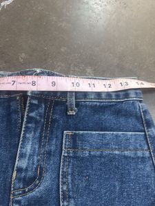 Denim Midi Skirt with Pockets