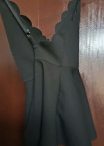 Chic Black Peplum Top