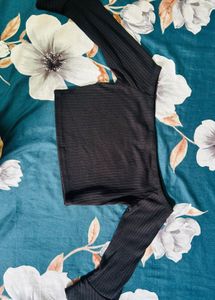 Black off shoulder top