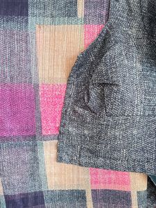 Checkered Sare - Pink &amp; Beige