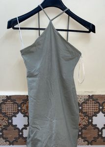 Olive Halter Mini Dress