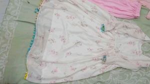 Floral Print Kurti with Pom Neckli