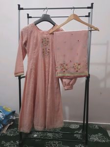 Baby Pink Kurta Palazzo Set