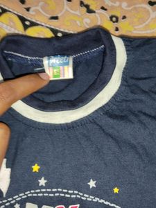 Baby Boys Dark Blue T Shirt.Small Size . Cotton