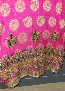 Vibrant Pink Embroidered Kurta patiala salwar set