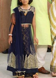 Designer Blue palazzo jacket set
