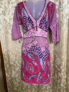 Boho Paisley Print Mini Dress