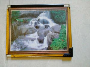 Framed Waterfall Landscape Print