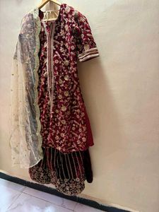 Designer Velvet Lehenga Choli Set