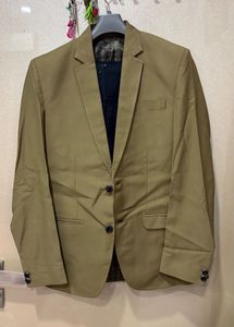 Men's Khaki two piece suit.