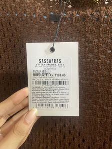 Brown Crochet Sleeveless Beach Midi Dress