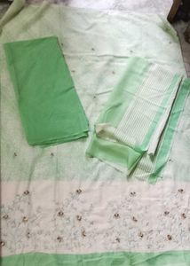 3piece Beautiful Pastel suit Set unstitched