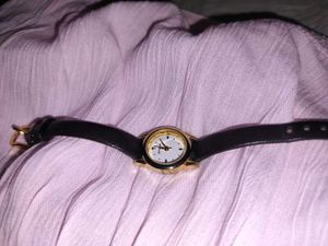 Classic Black Leather Strap Watch