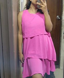 Chic Layered Pink Dress