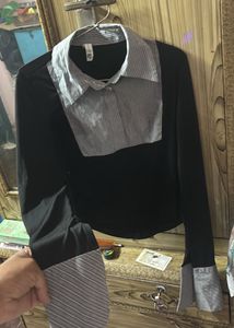 Chic Striped Detail Long Sleeve Top