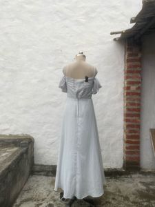 Elegant Grey Evening Gown
