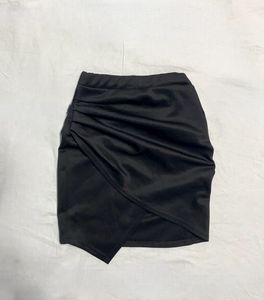 black mini skirt