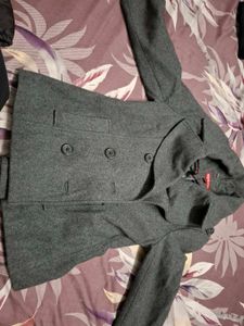 Classic Grey Wool Blend Coat