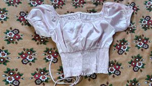 Satin Corset Crop Top (Brand New)
