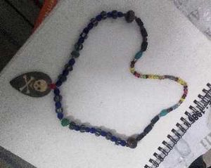 Skull Pendant Beaded Necklace