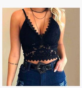 Elegant Black Lace Crop Top