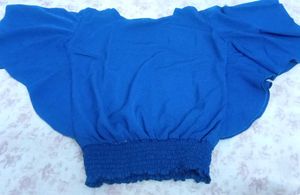 Elegant Blue Cape Top waist length