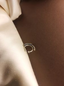 Fake septum - Brass - Septum for non pierced nose - Italian Brass