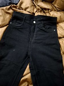 Broadstar Black Flared Denim Jeans
