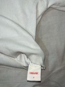 White Knit Top with Collar