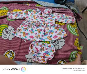 Cute Baby Girl Dress &amp; Bloomers Set