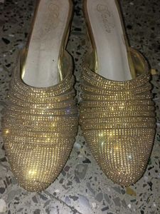 Sparkling Gold Mules