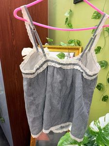 pinteresty vintage lace bow babydoll top🧚🏼‍♀️