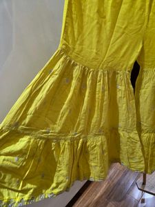 🇮🇳Freedom Sale🇮🇳Yellow Tiered Palazzo Pants