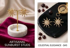 Gold Sun Earrings