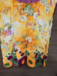 Vibrant Floral Print Kurta