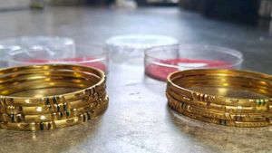 Elegant Gold Plated Bangle Set
