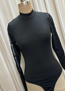 Shein Black Solid Collared Bodysuit( Women's)