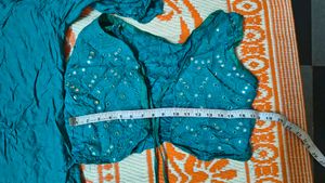 Teal Sequined Lehenga Choli