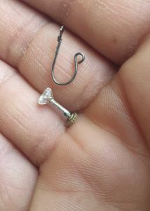 100% pure silver nose pin with free gift