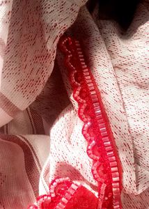 Red Beaded lace ( 3 meters )