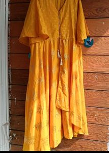 Elegant Yellow Maxi Dress kurta set