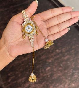 Exquisite Gold Tone Statement Watch Bracelet