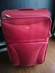 very big Red Fabric Suitcase