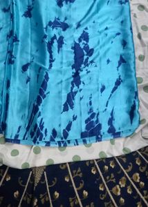 Blue Tie-Dye Saree