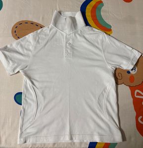 White polo shirt corset design