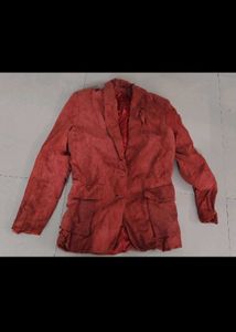 Red Casual Blazer