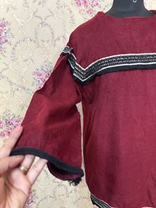 Maroon Tunic Top good for light winter
