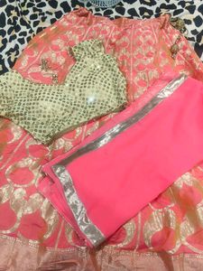 Stunning Orange &amp; Gold Brocade Skirt