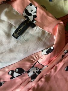 Panda Satin Night suit