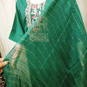 Heavy Embroidery Work Kurti Set